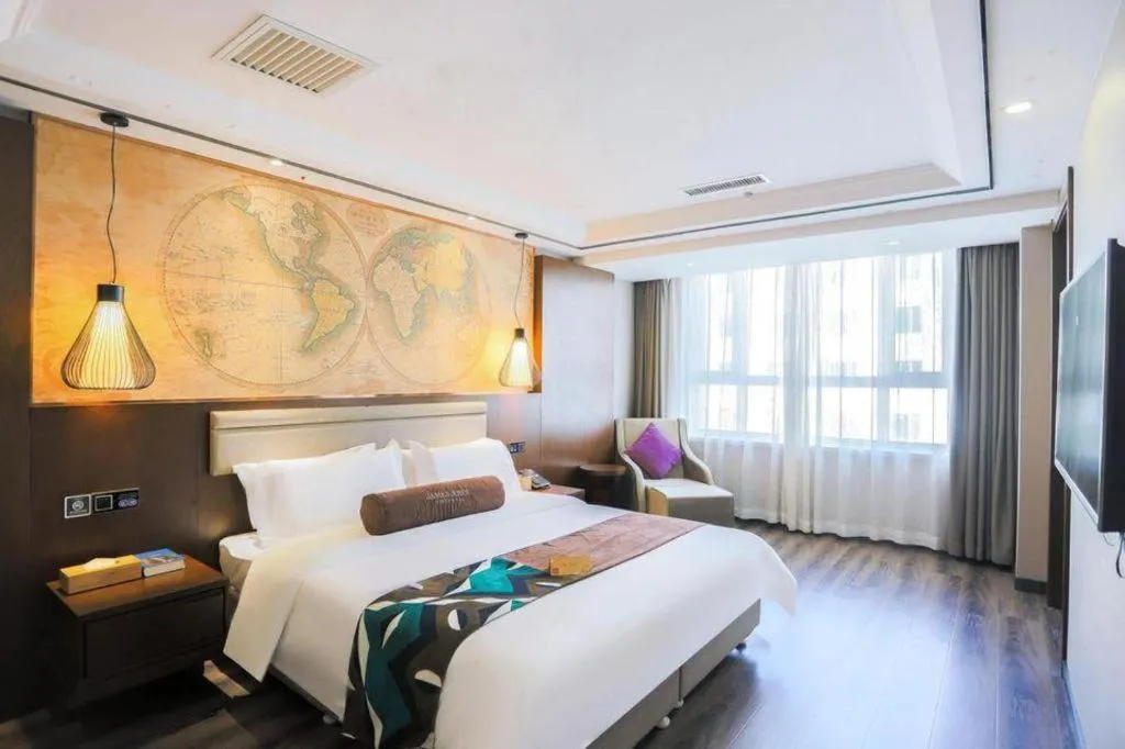 Bed in James Joyce Coffetel Jilin Railway Station Fortune Plaza