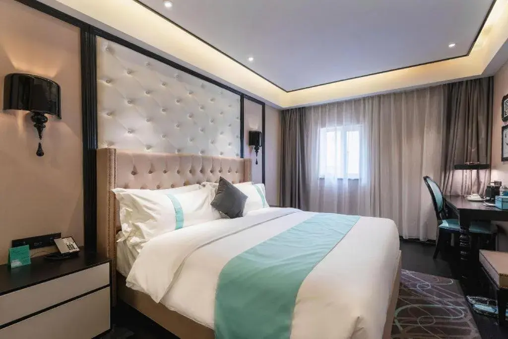 Bed in Xana Hotelle Tianjin Binjiang Road Heping Road Metro Station Quanyechang Bed in Xana Hotelle Tianjin Binjiang Road Heping Road Metro Station Quanyechang