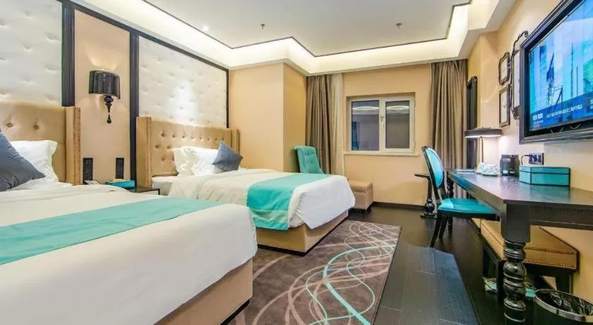 Bed in Xana Hotelle Tianjin Binjiang Road Heping Road Metro Station Quanyechang