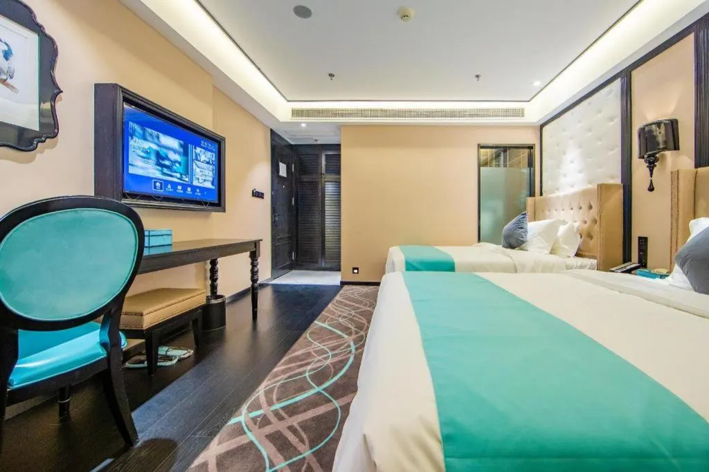 Bed in Xana Hotelle Tianjin Binjiang Road Heping Road Metro Station Quanyechang
