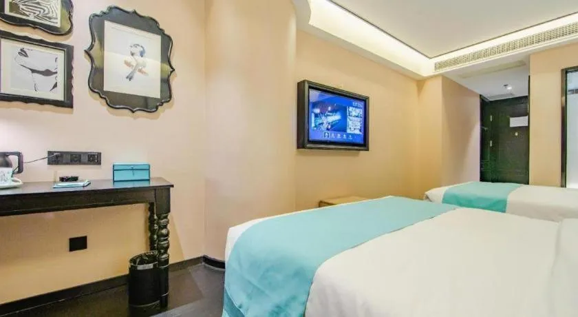 Bed in Xana Hotelle Tianjin Binjiang Road Heping Road Metro Station Quanyechang