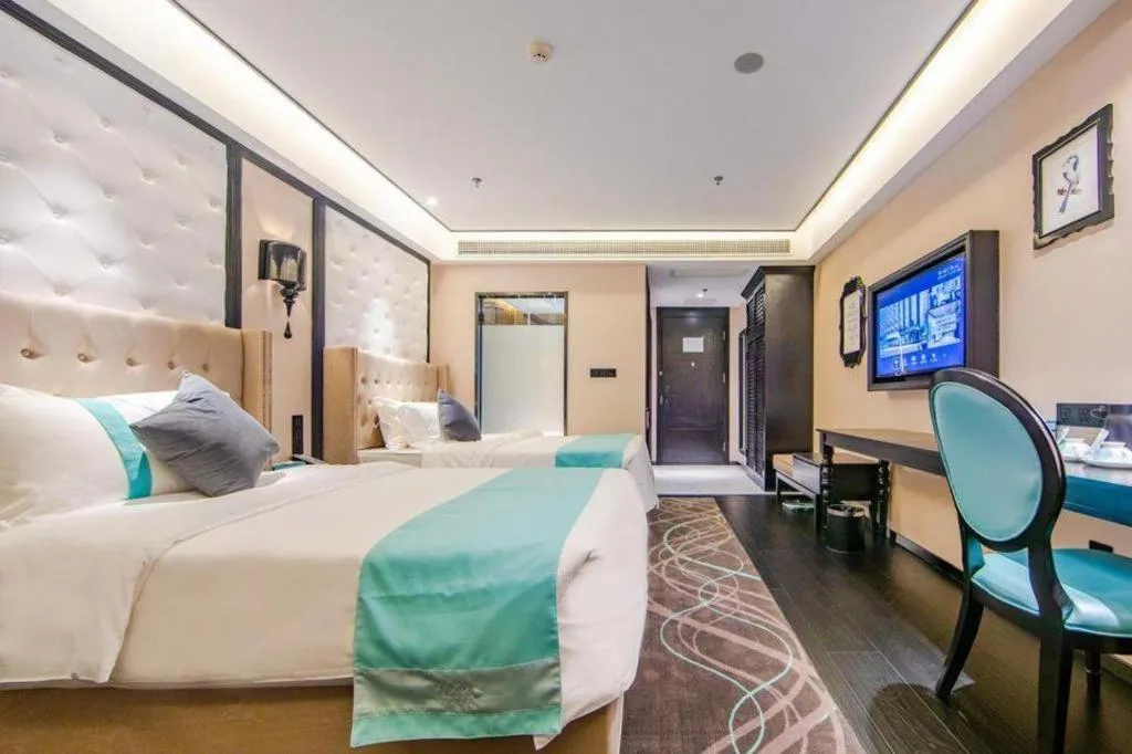 Bed in Xana Hotelle Tianjin Binjiang Road Heping Road Metro Station Quanyechang