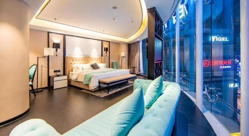 Bed in Xana Hotelle Tianjin Binjiang Road Heping Road Metro Station Quanyechang