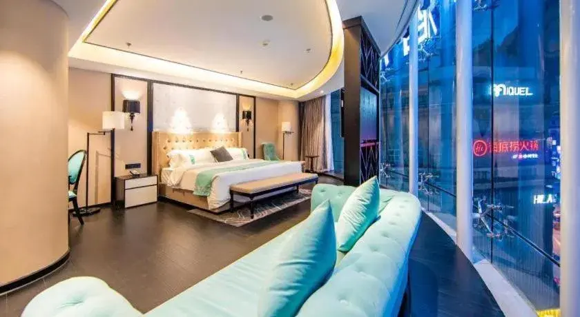 Bed in Xana Hotelle Tianjin Binjiang Road Heping Road Metro Station Quanyechang Bed in Xana Hotelle Tianjin Binjiang Road Heping Road Metro Station Quanyechang