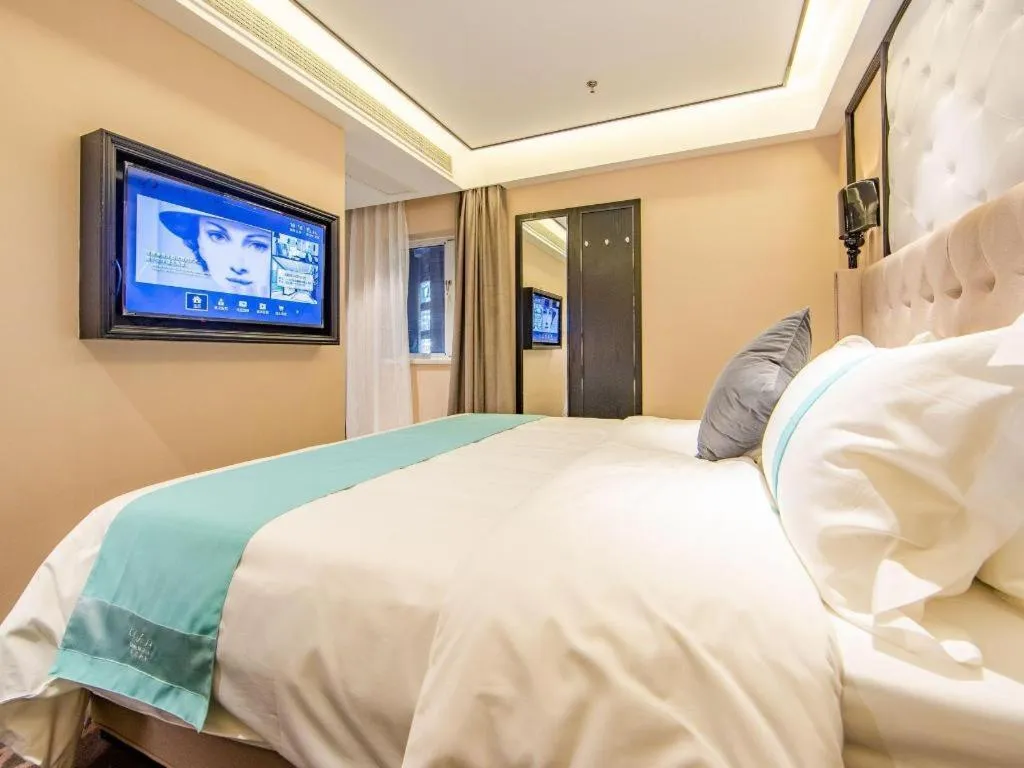 Bed in Xana Hotelle Tianjin Binjiang Road Heping Road Metro Station Quanyechang