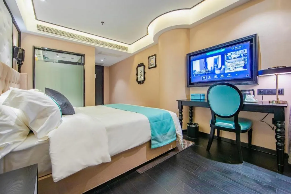 Bed in Xana Hotelle Tianjin Binjiang Road Heping Road Metro Station Quanyechang