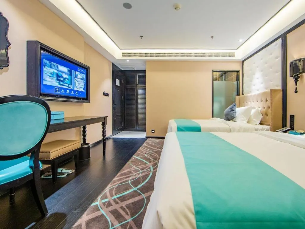 Bed in Xana Hotelle Tianjin Binjiang Road Heping Road Metro Station Quanyechang