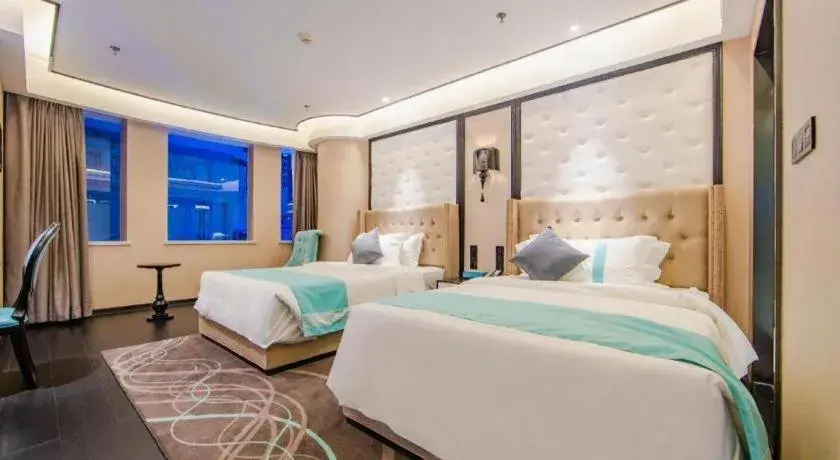 Bed in Xana Hotelle Tianjin Binjiang Road Heping Road Metro Station Quanyechang Bed in Xana Hotelle Tianjin Binjiang Road Heping Road Metro Station Quanyechang