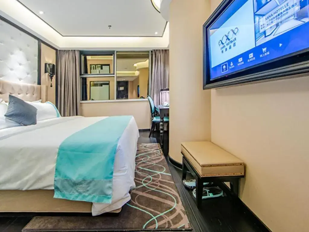 Bed in Xana Hotelle Tianjin Binjiang Road Heping Road Metro Station Quanyechang Bed in Xana Hotelle Tianjin Binjiang Road Heping Road Metro Station Quanyechang