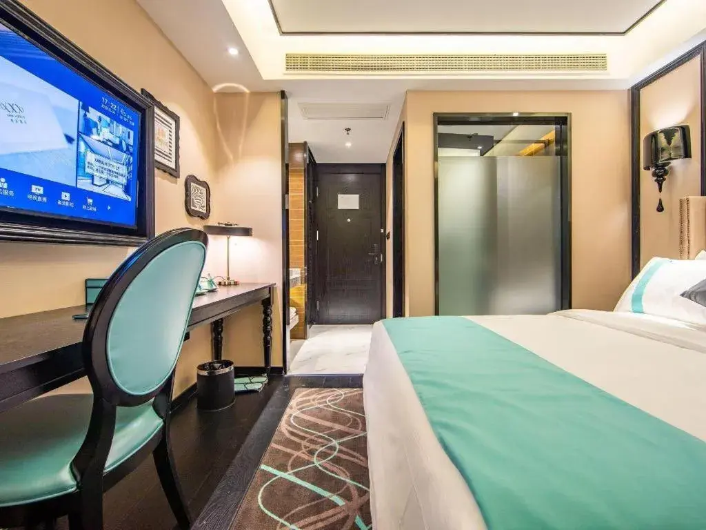 Bed in Xana Hotelle Tianjin Binjiang Road Heping Road Metro Station Quanyechang Bed in Xana Hotelle Tianjin Binjiang Road Heping Road Metro Station Quanyechang