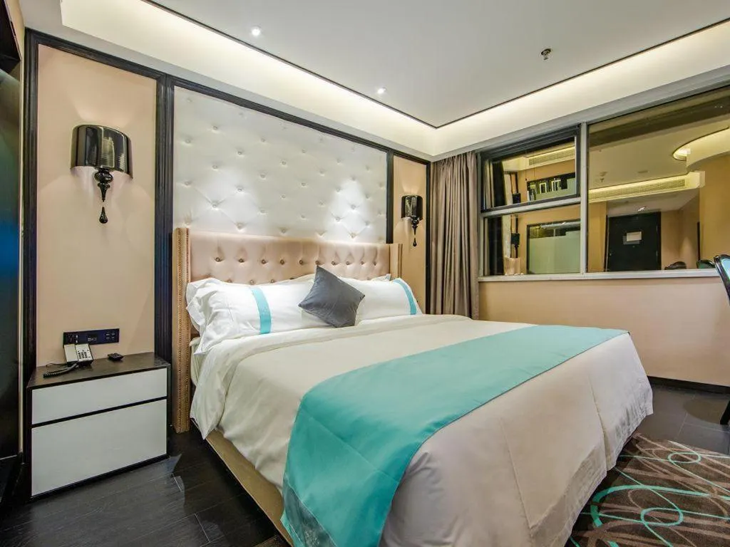 Bed in Xana Hotelle Tianjin Binjiang Road Heping Road Metro Station Quanyechang