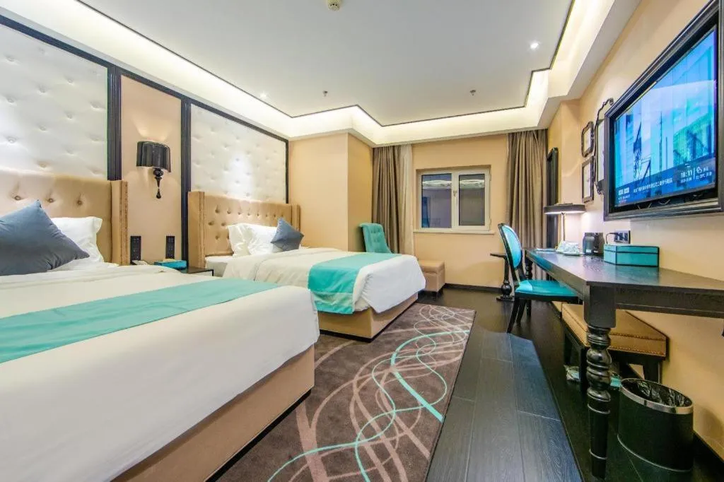 Bed in Xana Hotelle Tianjin Binjiang Road Heping Road Metro Station Quanyechang