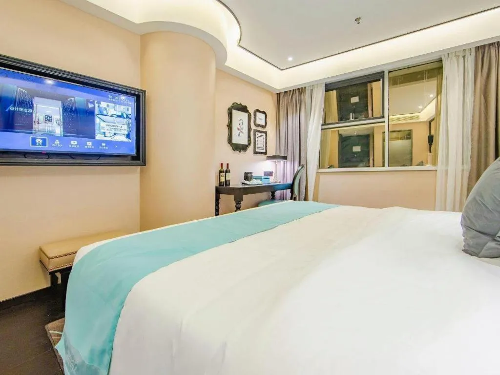 Bed in Xana Hotelle Tianjin Binjiang Road Heping Road Metro Station Quanyechang