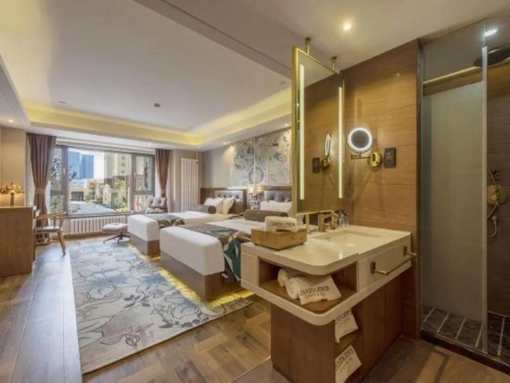 Bed in James Joyce Coffetel Harbin West High-speed Railway Station Wanda Plaza