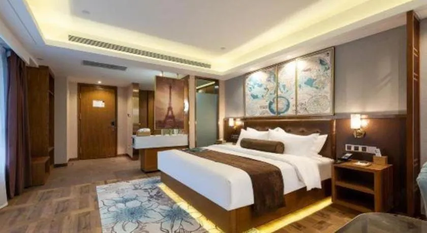 Bed in James Joyce Coffetel Harbin West High-speed Railway Station Wanda Plaza