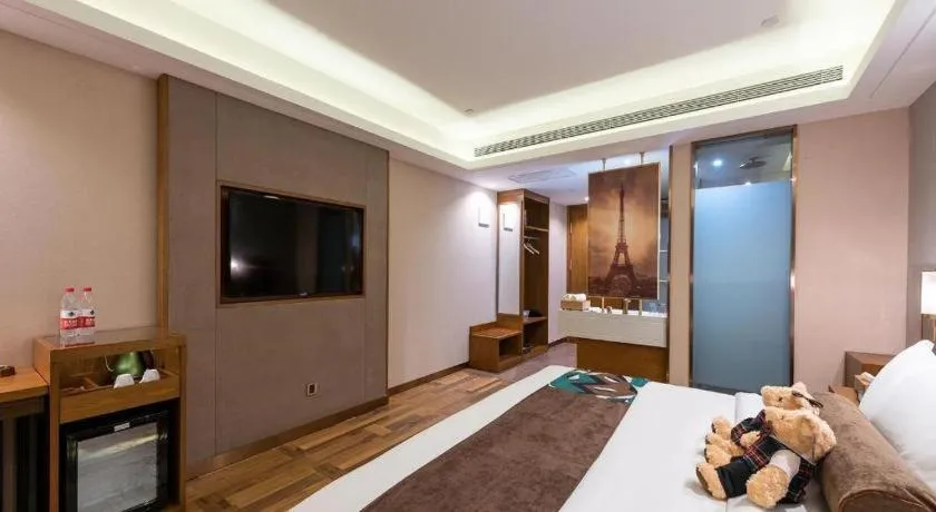 Bed in James Joyce Coffetel Harbin West High-speed Railway Station Wanda Plaza