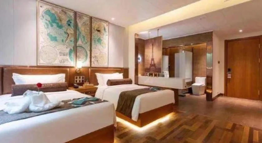 Bed in James Joyce Coffetel Harbin West High-speed Railway Station Wanda Plaza