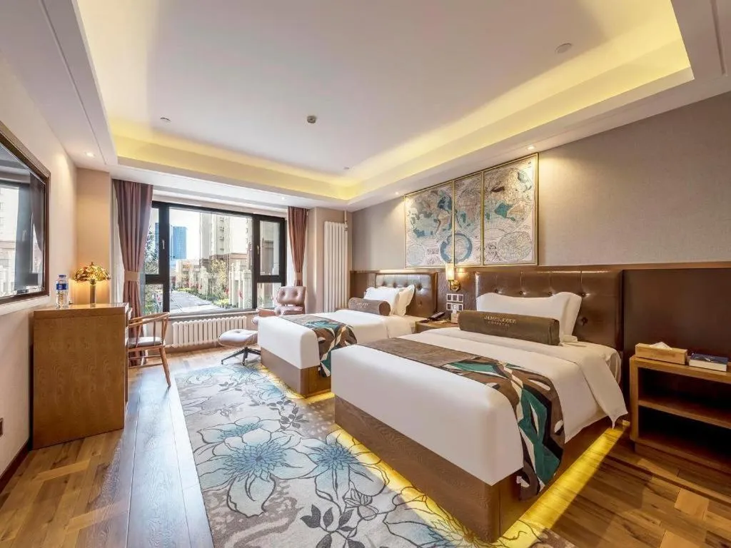 Bed in James Joyce Coffetel Harbin West High-speed Railway Station Wanda Plaza