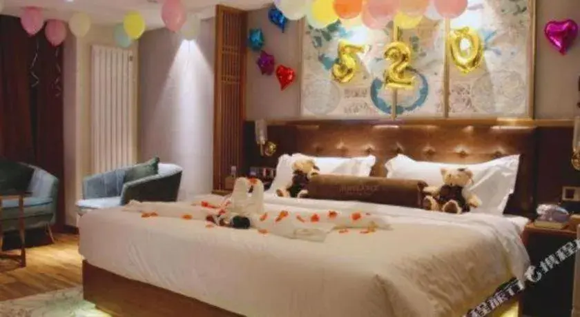 Bed in James Joyce Coffetel Harbin West High-speed Railway Station Wanda Plaza Bed in James Joyce Coffetel Harbin West High-speed Railway Station Wanda Plaza