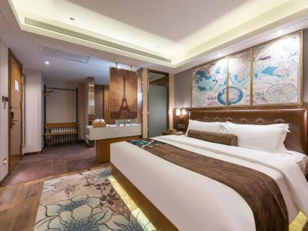 Bed in James Joyce Coffetel Harbin West High-speed Railway Station Wanda Plaza