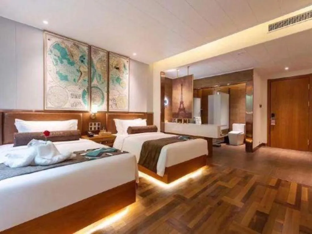 Bed in James Joyce Coffetel Harbin West High-speed Railway Station Wanda Plaza