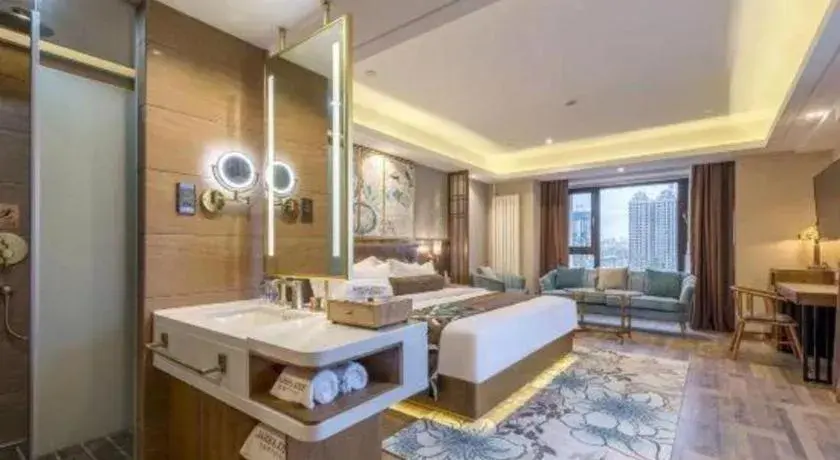 Bed in James Joyce Coffetel Harbin West High-speed Railway Station Wanda Plaza Bed in James Joyce Coffetel Harbin West High-speed Railway Station Wanda Plaza