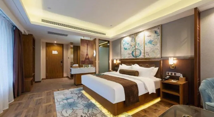 Bed in James Joyce Coffetel Harbin West High-speed Railway Station Wanda Plaza