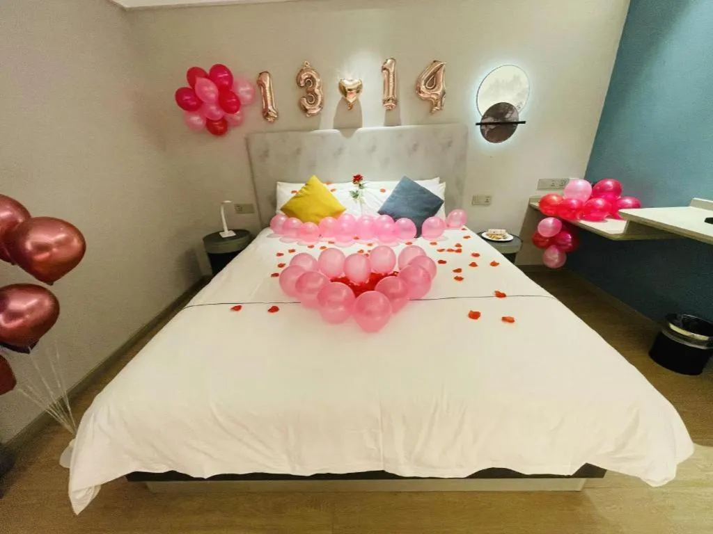 Bed in Magnotel Hotel Wuhan Jiangtan Lihuangpo Road Pedestrian Street