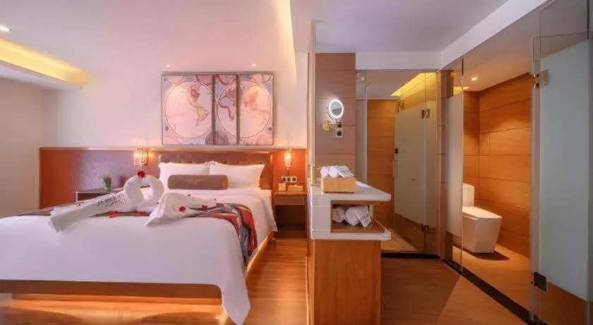 Bed in James Joyce Coffetel Wuhan Gutian Er Road Metro Station