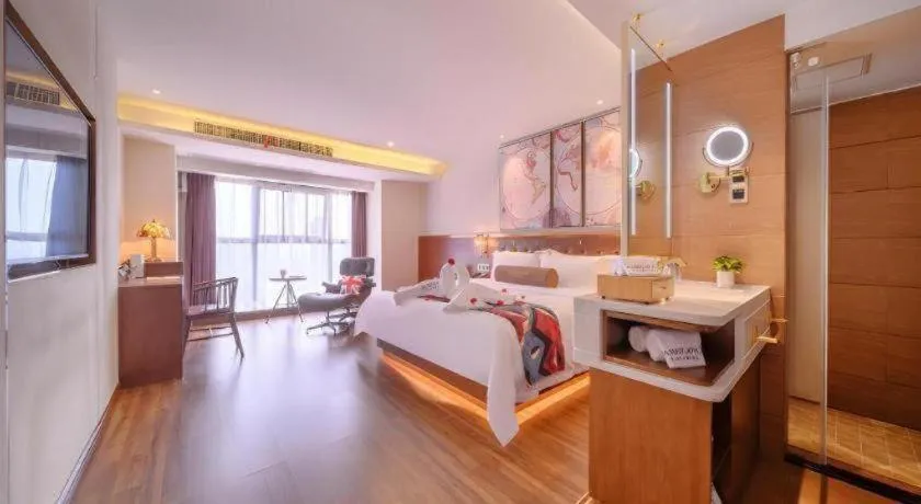 Bed in James Joyce Coffetel Wuhan Gutian Er Road Metro Station