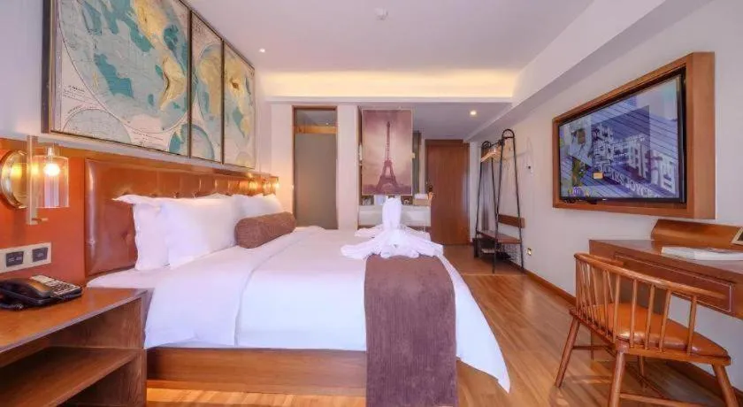 Bed in James Joyce Coffetel Wuhan Gutian Er Road Metro Station