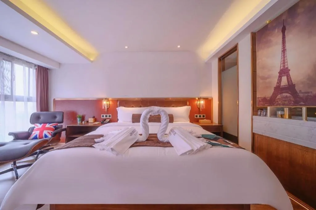 Bed in James Joyce Coffetel Wuhan Gutian Er Road Metro Station