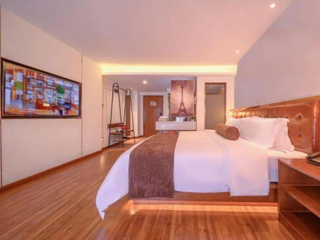 Bed in James Joyce Coffetel Wuhan Gutian Er Road Metro Station