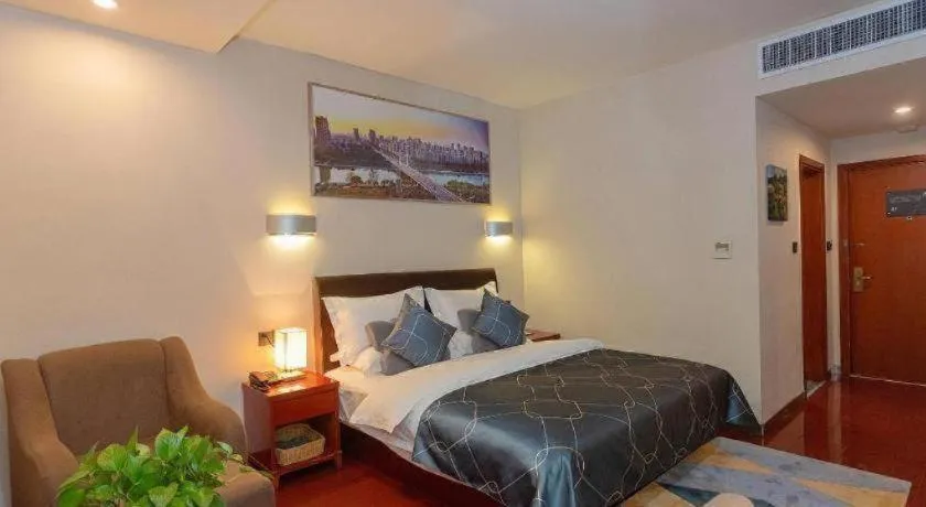 Bed in Chonpines Hotel Jining Quanmin Fitness Plaza