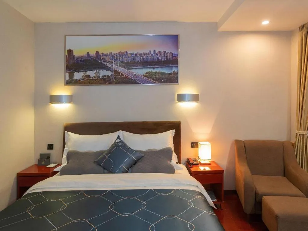 Bed in Chonpines Hotel Jining Quanmin Fitness Plaza