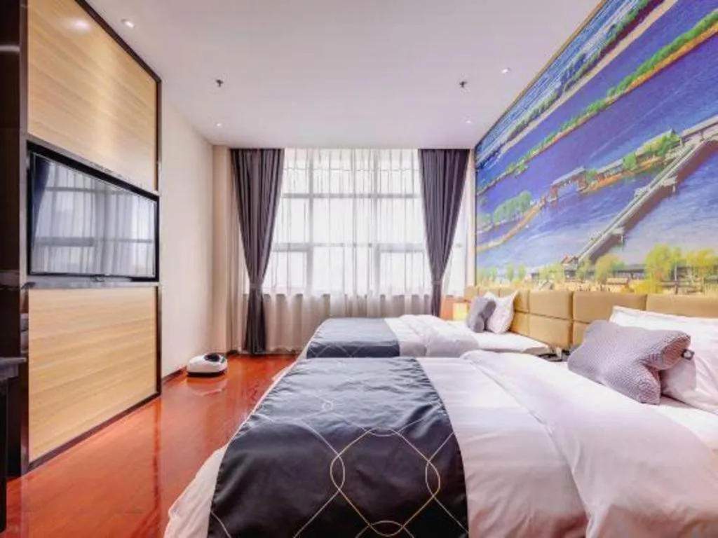 Bed in Chonpines Hotel Jining Quanmin Fitness Plaza