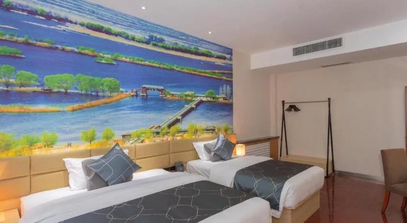 Bed in Chonpines Hotel Jining Quanmin Fitness Plaza