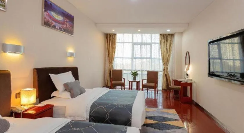 Bed in Chonpines Hotel Jining Quanmin Fitness Plaza