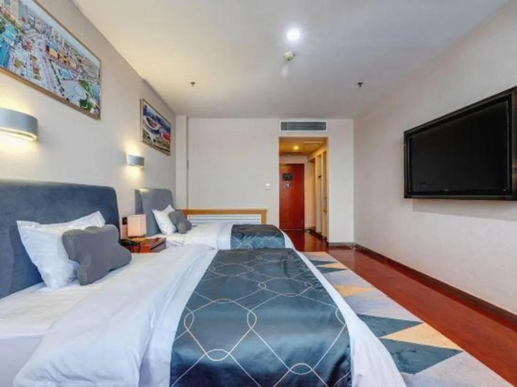 Bed in Chonpines Hotel Jining Quanmin Fitness Plaza