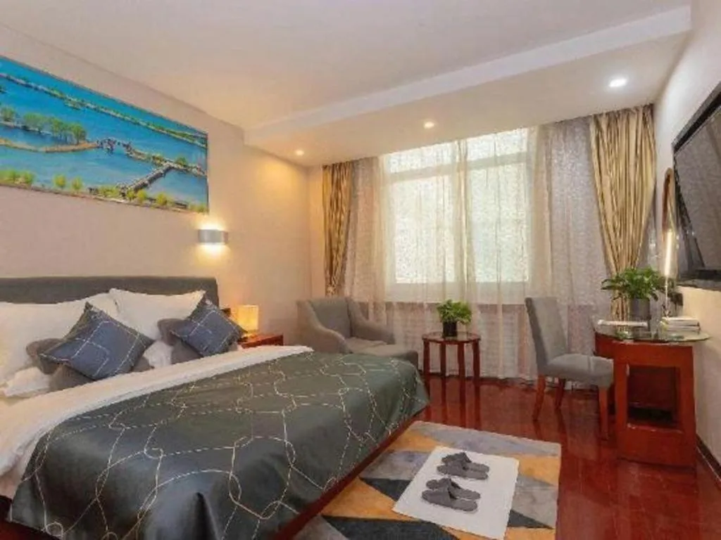 Bed in Chonpines Hotel Jining Quanmin Fitness Plaza