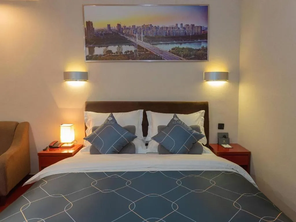 Bed in Chonpines Hotel Jining Quanmin Fitness Plaza