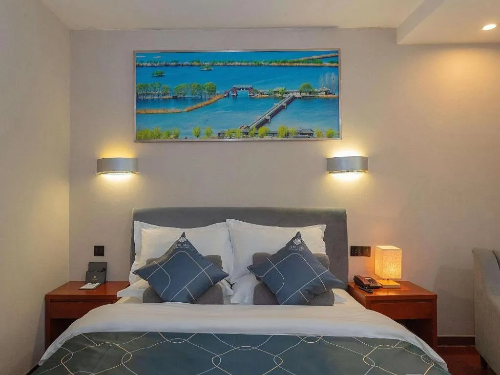 Bed in Chonpines Hotel Jining Quanmin Fitness Plaza