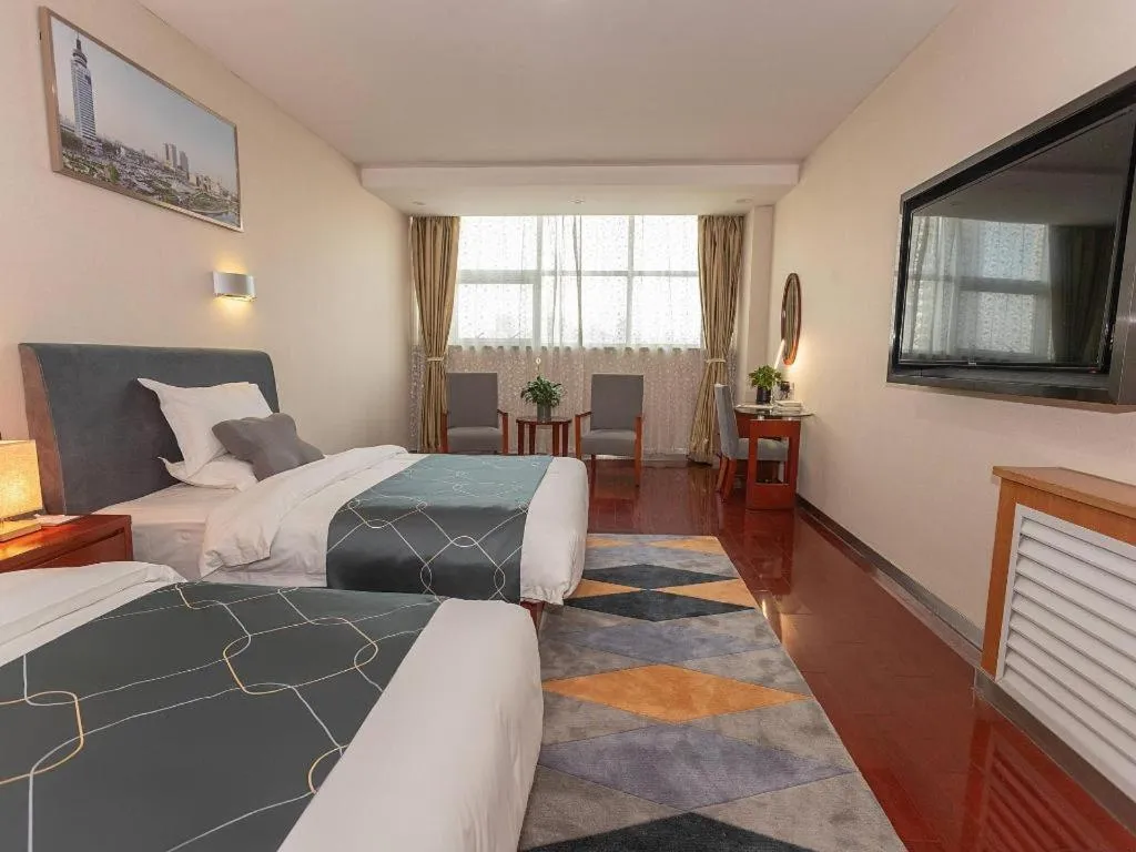 Bed in Chonpines Hotel Jining Quanmin Fitness Plaza