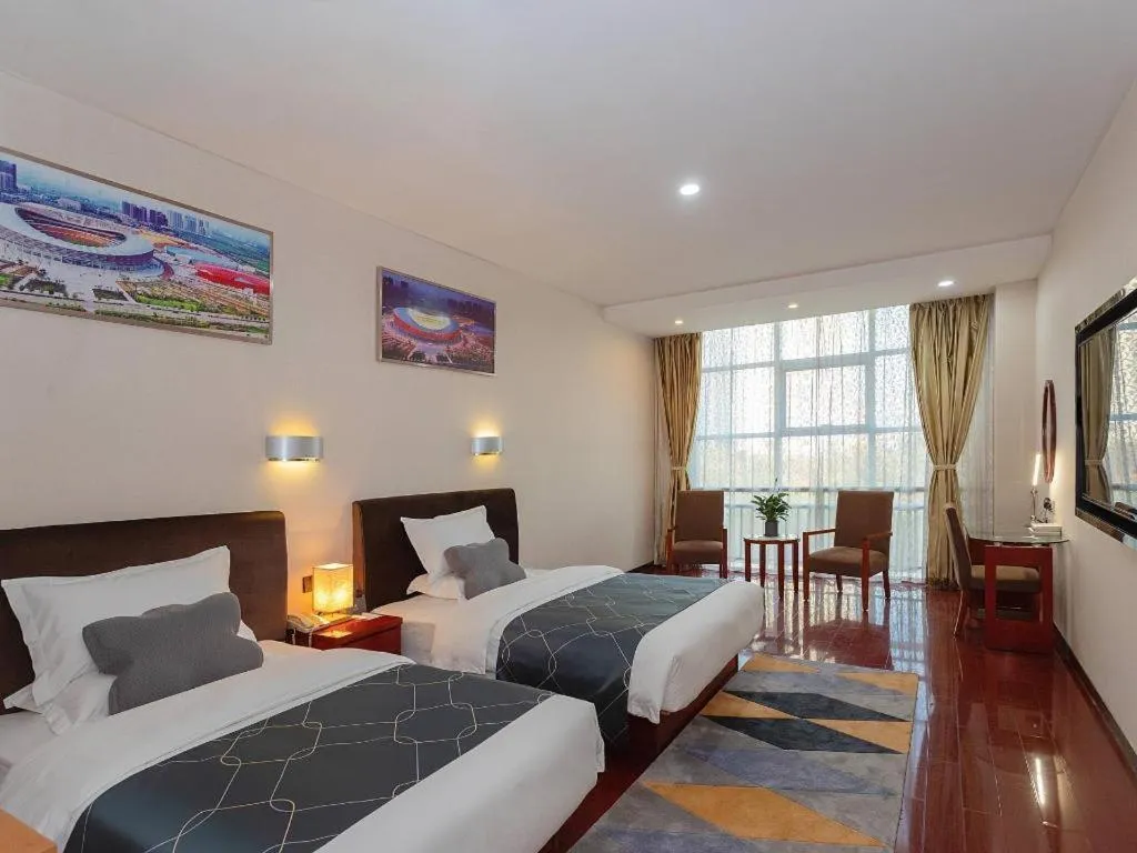 Bed in Chonpines Hotel Jining Quanmin Fitness Plaza