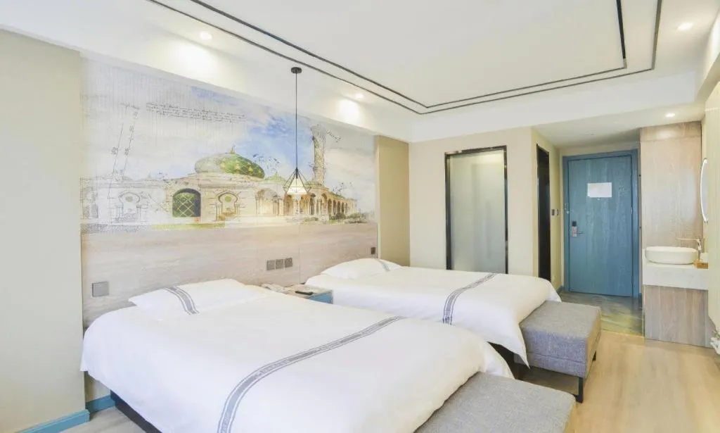 Bed in Urban Garden Hotel Chengyang District Government Liuting Airport