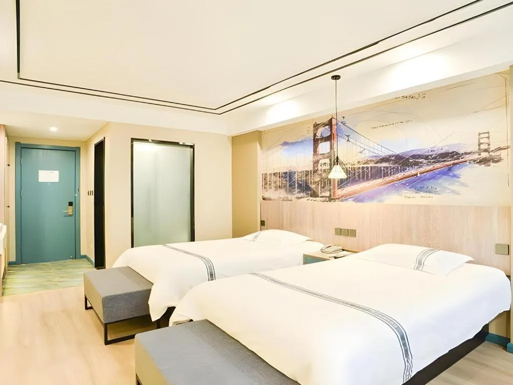 Bed in Urban Garden Hotel Chengyang District Government Liuting Airport