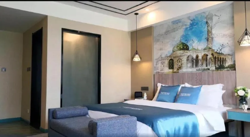 Bed in Urban Garden Hotel Chengyang District Government Liuting Airport