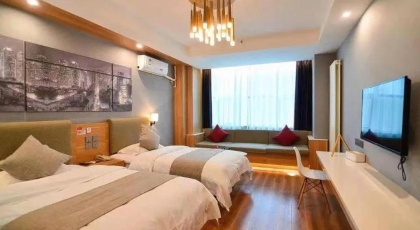 Bed in Urban Garden Hotel Chengyang District Government Liuting Airport