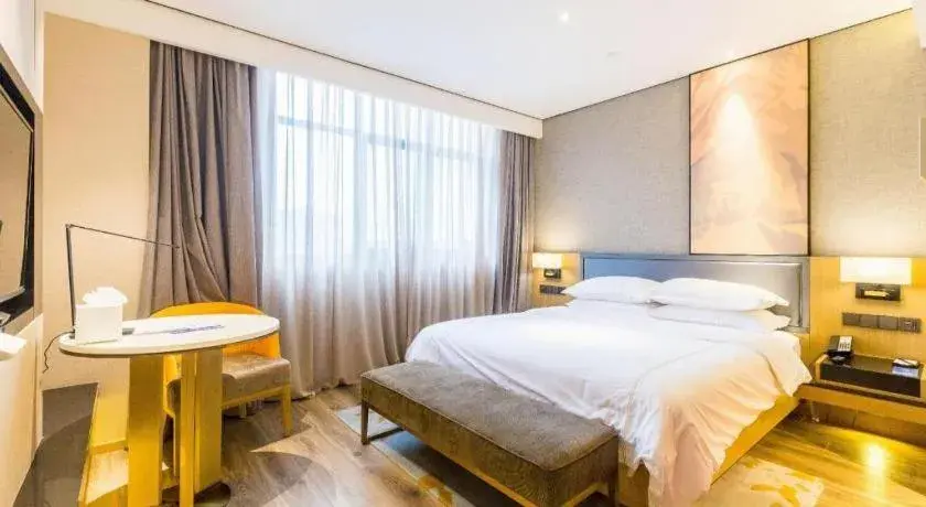 Bed in The Hotel V Nanjing Lishui Bed in The Hotel V Nanjing Lishui