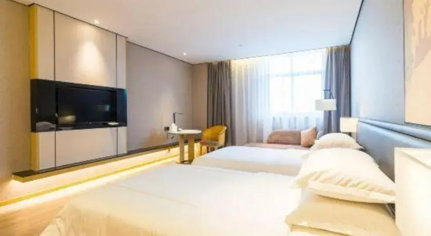 Bed in The Hotel V Nanjing Lishui Bed in The Hotel V Nanjing Lishui